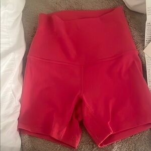 Lululemon Athletica Red Bike Shorts